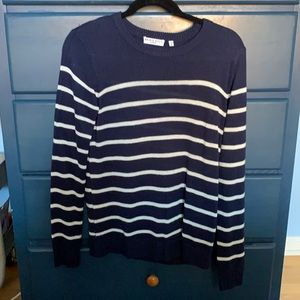 Navy and White Striped Sweater